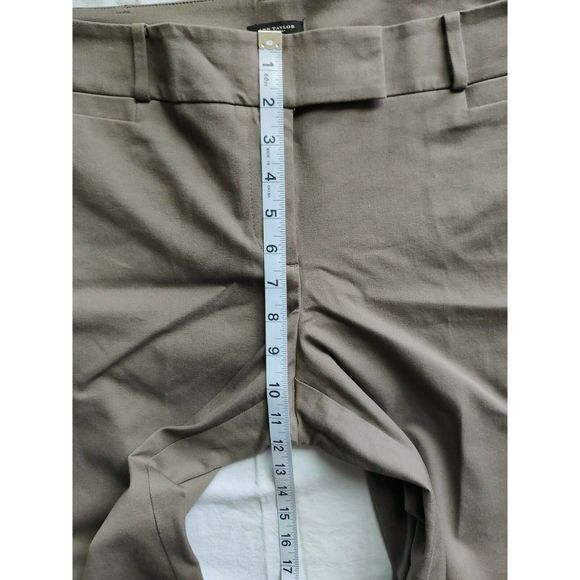 Ann Taylor Modern Fit Chino Pants Career Dress Slacks Brown Flat Front Size 10 - Picture 5 of 10